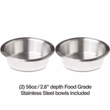 PetFusion Elevated Dog Bowl Stand in Premium Bamboo (responsibly sourced) - PetFusion