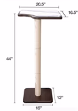 PetFusion Ultimate Cat Window Climbing Perch 45” Tall (Tree Sisal Scratching Posts, Modern Design Simply Suctions to Window. (Easy to Assemble) 1 Year Warranty for Manufacturer Defects - PetFusion