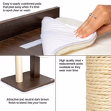 PetFusion Modern Cat Activity Tree & Scratching Post. [Furniture Grade MDF; Catnip Spray] - PetFusion