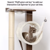 PetFusion Modern Cat Activity Tree & Scratching Post. [Furniture Grade MDF; Catnip Spray] - PetFusion