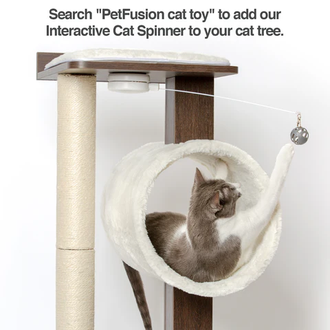 PetFusion Modern Cat Activity Tree & Scratching Post. [Furniture Grade MDF; Catnip Spray] - PetFusion