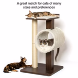 PetFusion Modern Cat Activity Tree & Scratching Post. [Furniture Grade MDF; Catnip Spray] - PetFusion