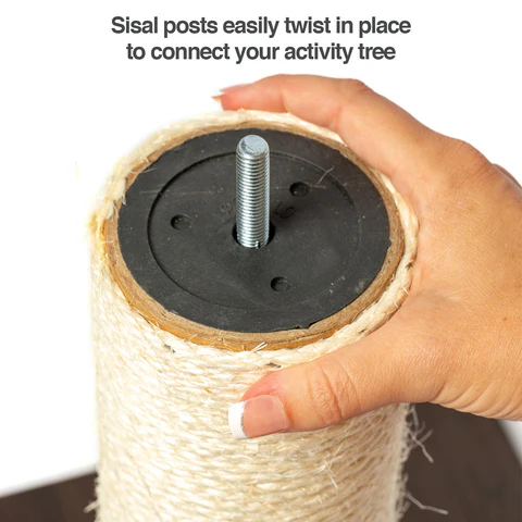 PetFusion Modern Cat Activity Tree & Scratching Post. [Furniture Grade MDF; Catnip Spray] - PetFusion