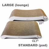 PetFusion Cat Scratcher FLIP. In Standard PAD and Large LOUNGE - PetFusion