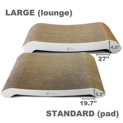 PetFusion Cat Scratcher FLIP. In Standard PAD and Large LOUNGE - PetFusion