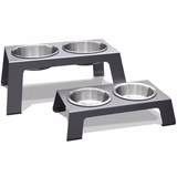 PetFusion Raised Pet Feeder in Premium Anodized Aluminum - PetFusion