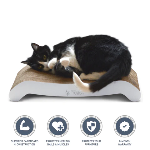 PetFusion Cat Scratcher FLIP. In Standard PAD and Large LOUNGE - PetFusion
