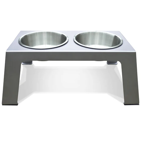 PetFusion Raised Pet Feeder in Premium Anodized Aluminum - PetFusion