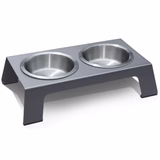 PetFusion Raised Pet Feeder in Premium Anodized Aluminum - PetFusion