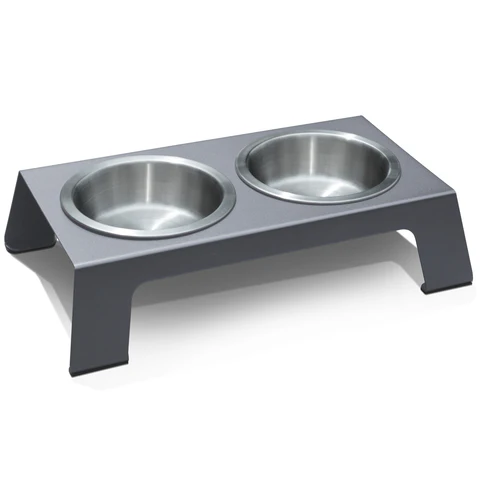 PetFusion Raised Pet Feeder in Premium Anodized Aluminum - PetFusion