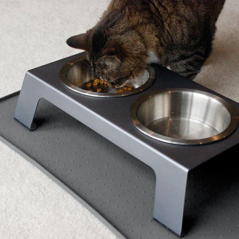 PetFusion Raised Pet Feeder in Premium Anodized Aluminum - PetFusion