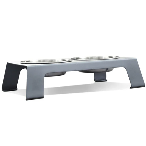 PetFusion Raised Pet Feeder in Premium Anodized Aluminum - PetFusion